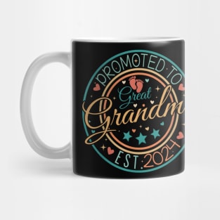 Pregnancy Announcement Promoted To Great Grandma Est 2024 Mug